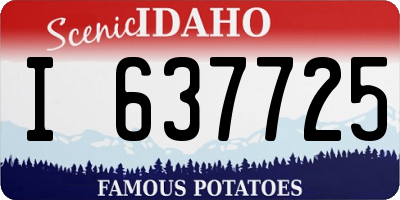 ID license plate I637725
