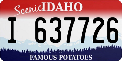 ID license plate I637726