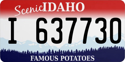 ID license plate I637730