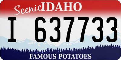 ID license plate I637733