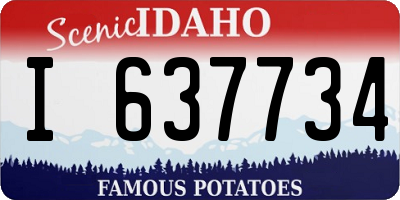 ID license plate I637734