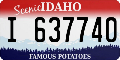 ID license plate I637740