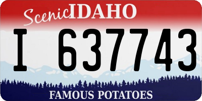 ID license plate I637743