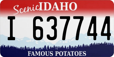ID license plate I637744