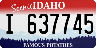 ID license plate I637745