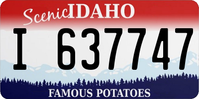 ID license plate I637747
