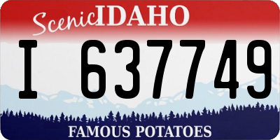 ID license plate I637749