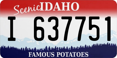 ID license plate I637751