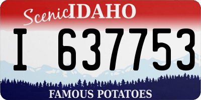 ID license plate I637753