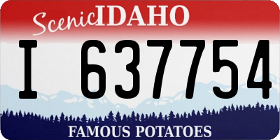 ID license plate I637754