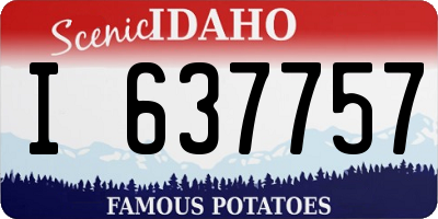 ID license plate I637757
