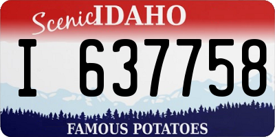 ID license plate I637758