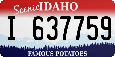 ID license plate I637759