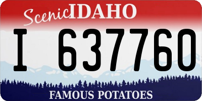 ID license plate I637760