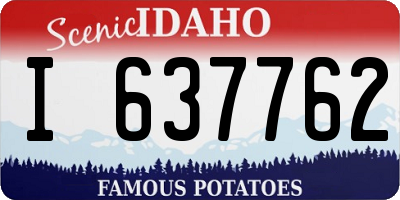 ID license plate I637762