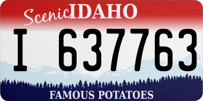 ID license plate I637763