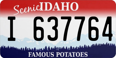 ID license plate I637764