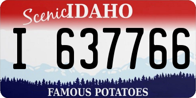 ID license plate I637766