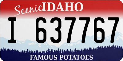 ID license plate I637767