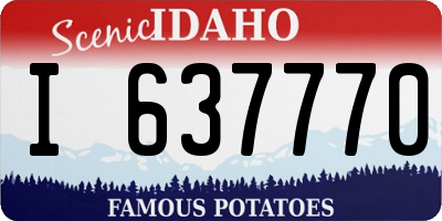 ID license plate I637770