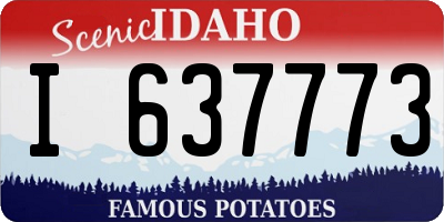 ID license plate I637773