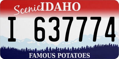 ID license plate I637774