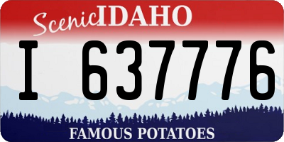 ID license plate I637776