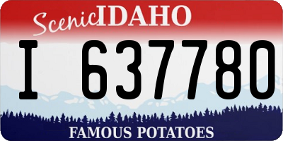 ID license plate I637780