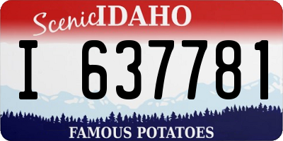 ID license plate I637781