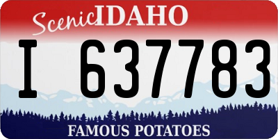 ID license plate I637783