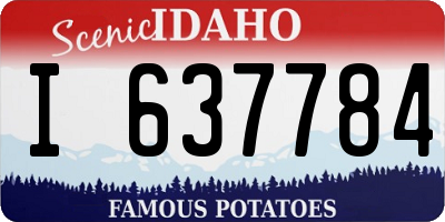 ID license plate I637784