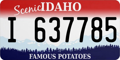 ID license plate I637785