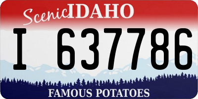 ID license plate I637786