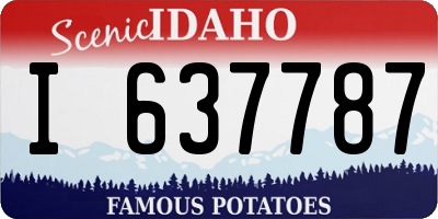 ID license plate I637787