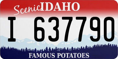 ID license plate I637790