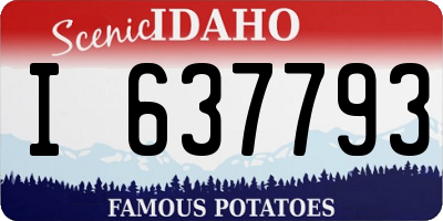 ID license plate I637793