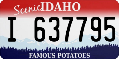 ID license plate I637795