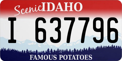 ID license plate I637796
