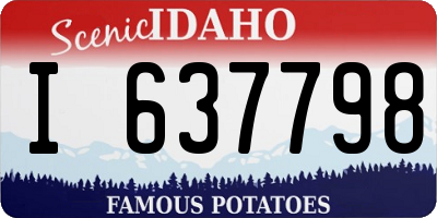 ID license plate I637798
