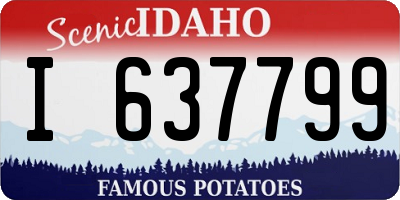 ID license plate I637799