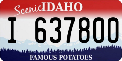 ID license plate I637800