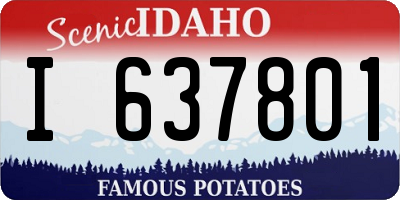ID license plate I637801