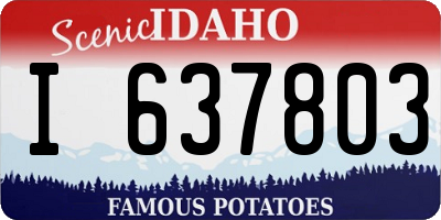 ID license plate I637803
