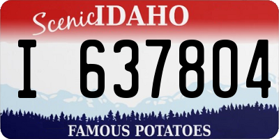 ID license plate I637804