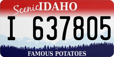 ID license plate I637805