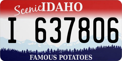 ID license plate I637806