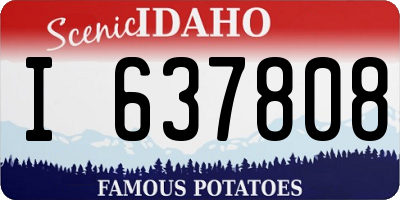 ID license plate I637808
