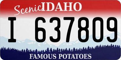 ID license plate I637809