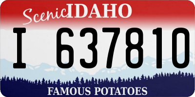 ID license plate I637810