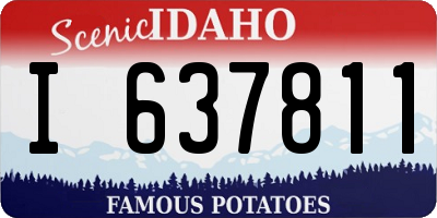 ID license plate I637811